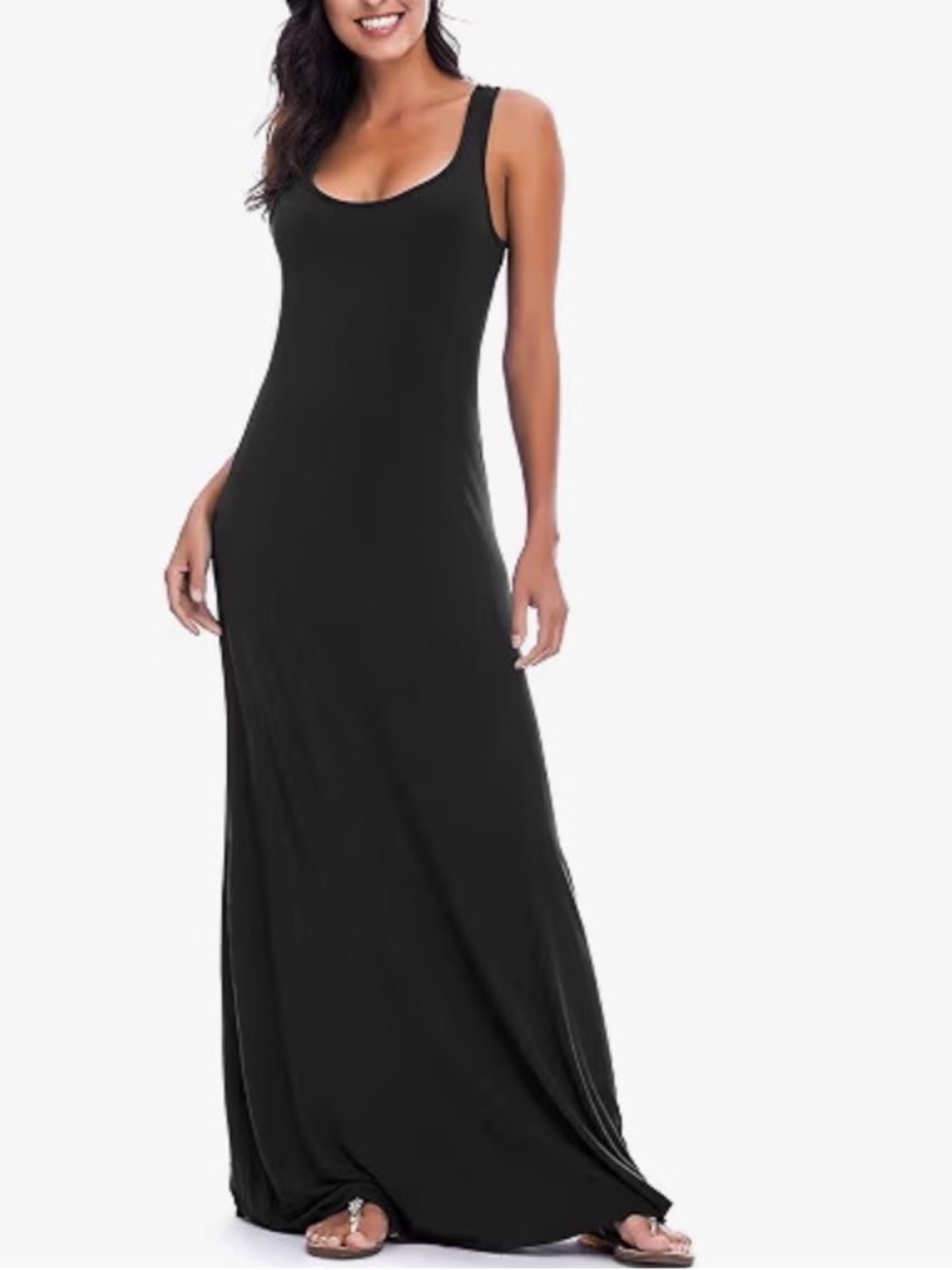 Elizabeth and James Black Maxi Tank Dress Size  Large